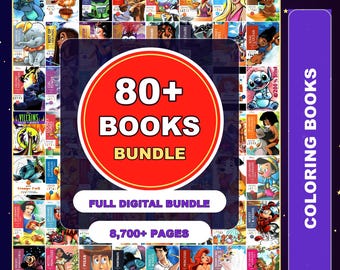 80 Digital Mystery Coloring Books Bundle - 8700 Printable PDF Pages (Digital Download)