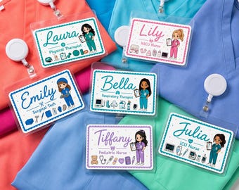Inserto personalizzato per porta badge sanitario, tessera identificativa personalizzata, per infermieri e studenti di medicina