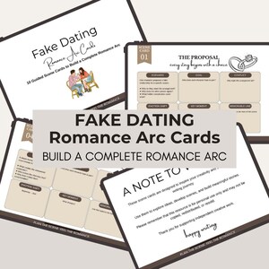 Fake Dating Romance Arc Cards | Build a Complete Romance Arc | Novel Planning Resource for Writers