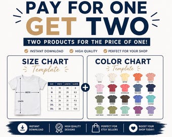 Rabbit Skins 4424 Bodysuit Size Color Chart Templates (Digital Download)