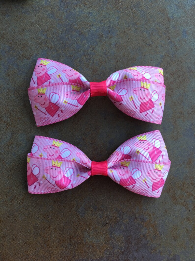 Mini Caillou Hair Bows with Alligator Clips