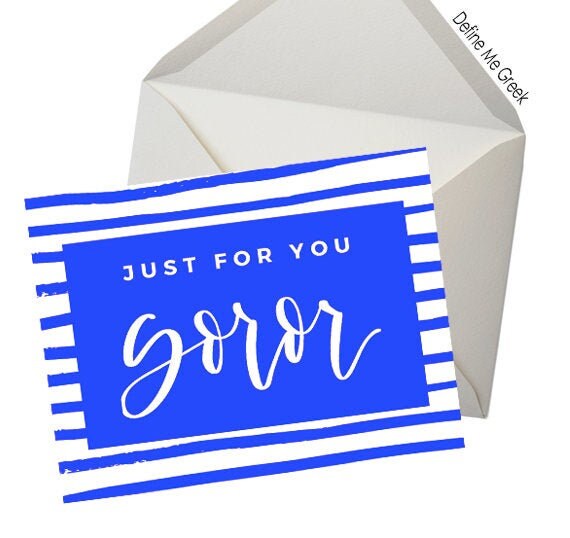 Just For You Soror - Note Cards (4 pack) | Zeta Phi Beta