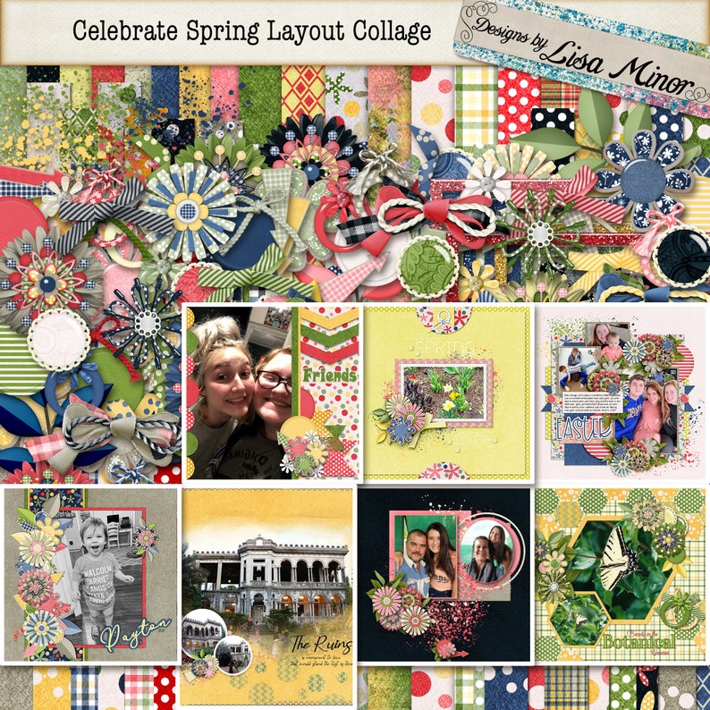 Celebrate Spring BUNDLE DIGITAL Scrapbook Kit INSTANT Download - Etsy