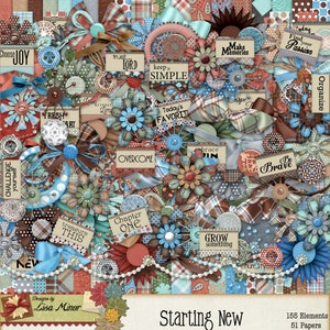 Starting New ~ Digital Scrapbook Kit ~ Instant Download