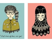 Moonrise Kingdom - Wes Anderson - Suzy and Sam - 17 x 23 cm
