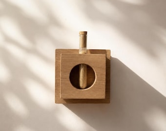 Kitchen Spice Holder | Minimal Wooden Spice Storage | Wall Mounted Kitchen Organizer | No drill mounting | Handmade Natural Kitchen Decor