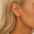 Dainty CZ Drop Titanium Earrings, Minimalist Teardrop Stud Earrings, Gold Tiny Dangle Earrings, Everyday Crystal Earrings,Gift for Her
