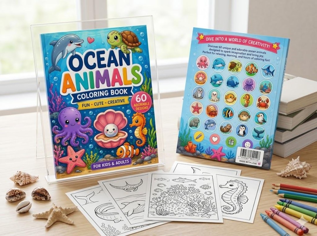 50+ Cute Ocean Animals Coloring Pages for Kids Printable | Adorable Sea ...