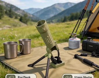 Mortar Style Beer Bottle Opener - Cap Launcher Shooter, Fun Hands-Free Beer Opener, Novelty Beer Gadget, Funny Gift for Beer Lovers,Camping