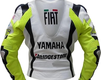 Yahama Petronas Rindslederjacke, Herren Motorrad Racing Biker Ausrüstung