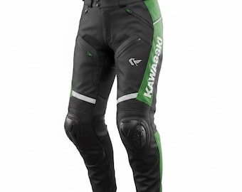 Kawasaki Ninja Reithose, Motorrad-Schutzhose mit Knieschiebern