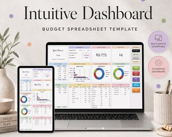 Simple Budget Spreadsheet | Google Sheets, Excel Finance Tracker (Digital Download)