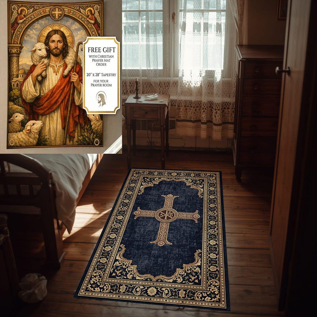 Orthodox Rug Chi Rho Altar Mat, Catholic Orthodox Tapestry Floor Rug,vintage ...