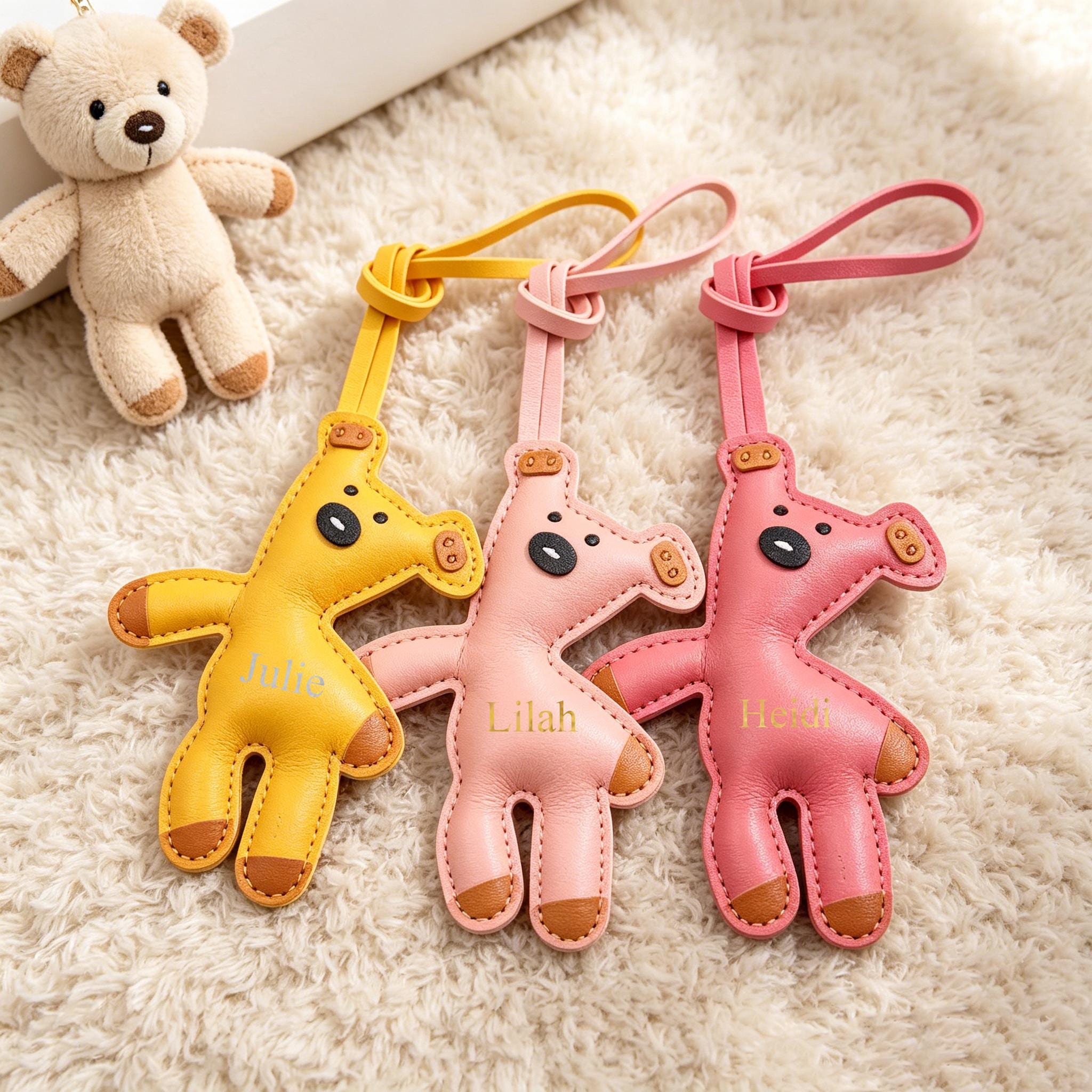 AQUA GEMS sticky zoo ブラウンキーホルダー Sticky Zoo Bag Charms - Etsy Canada