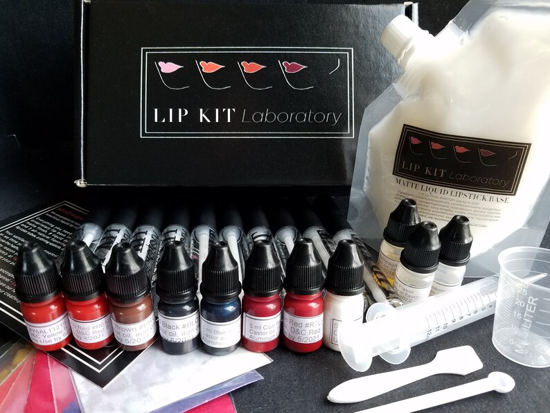 Complete DIY Lip Kit Choose from Matte Satin Clear Gloss Etsy