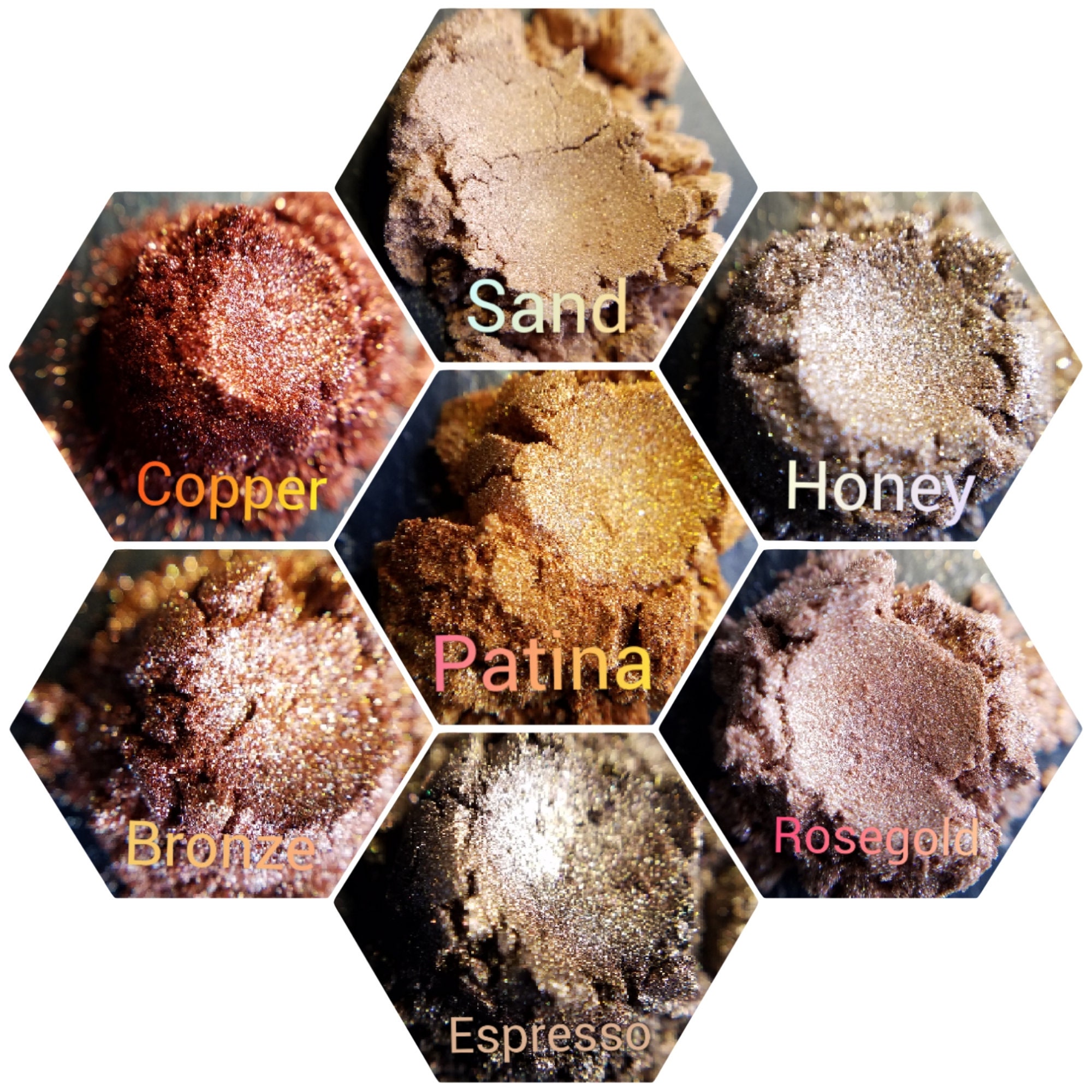 Neutral Tones Powder Mica Color for Lip Gloss - Sampler, 10 g or 50 g