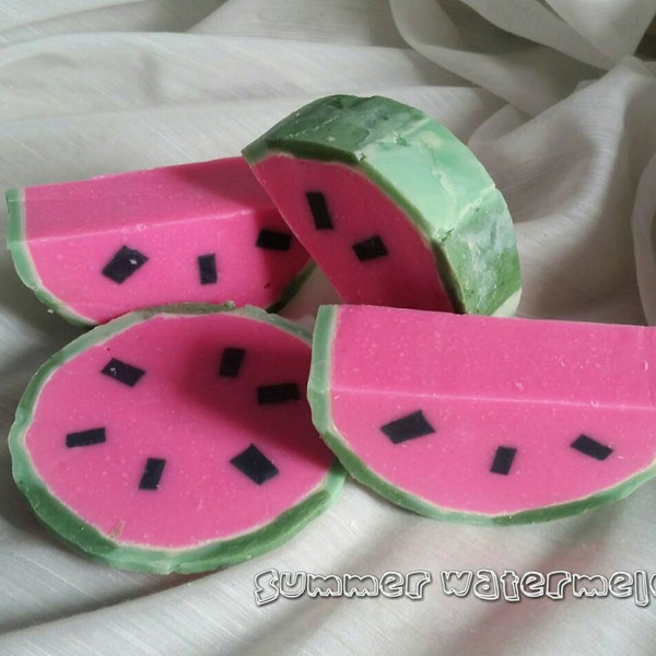 CLEARANCE Half Off-Summer Watermelon - Cold Process Castile Soap