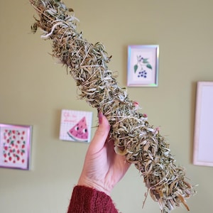 MEGA Mugwort Smudge Stick - Home Grown Organic Spiritual Smoke Cleanse