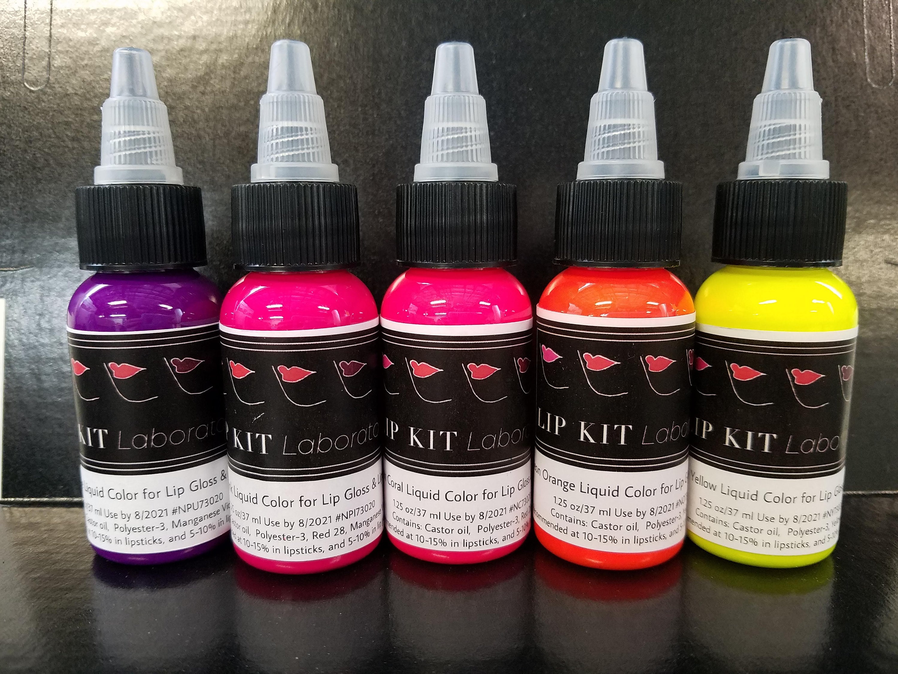Neon Liquid Colors for Lip Gloss and Liquid Lipstick - 1.25 oz or 5 m…