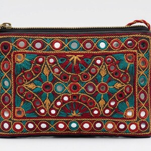 Conjunto de lenços com estampa Sindhi Ajrak | 2 xales tradicionais, estojo para espelho, algodão imagem 13