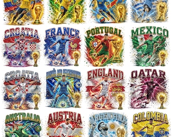World Cup 2026 PNG Bundle, Soccer Country Designs, World Cup National Teams T-Shirt PNG, Mexico World-Cup Football Clipart designs, png file
