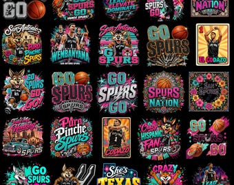 35 Design Files Go Spurs Go PNG, San Antonio Basketball PNG, Game Day Shirt Png,Basketball Fan Graphic, Playoff Shirt PNG,Digital Download