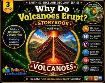 Why Do Volcanoes Erupt? | Volcanoes and Lava Storybook for Kids | Earth Science & Geology Ages 4–8