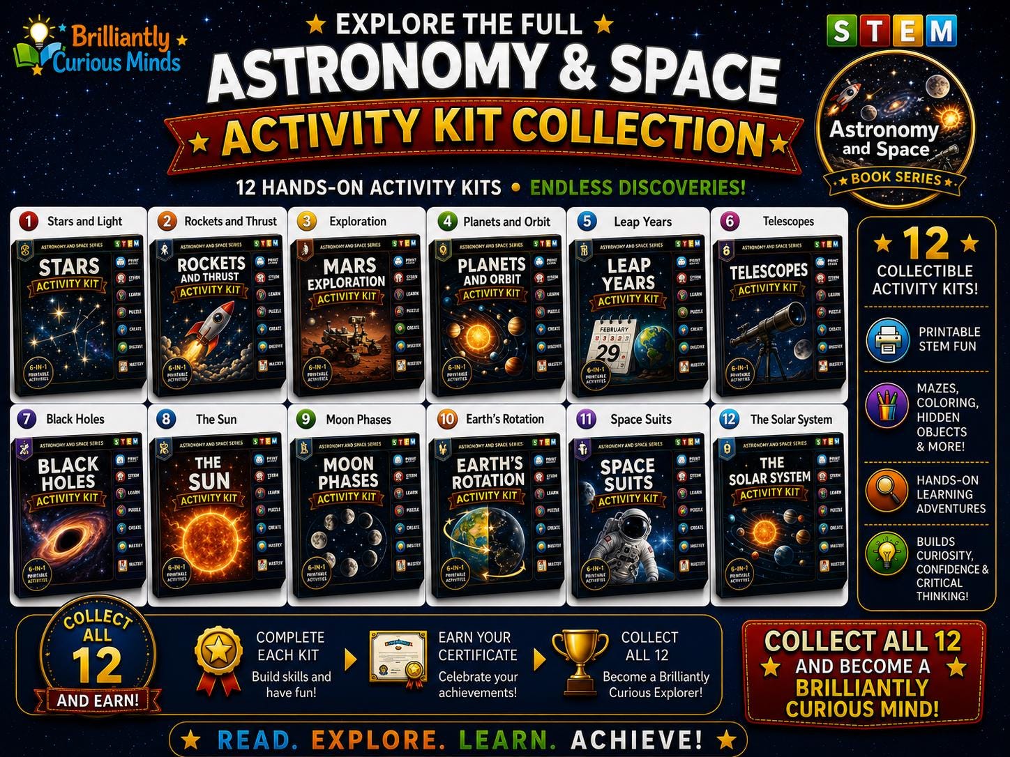 Stars Science Activity Stars Activity Kit for Kids | Printable Astronomy STEM Activities ...