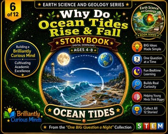 Why Do Ocean Tides Rise and Fall? | Ocean Tides and Moon’s Gravity Storybook for Kids | Earth Science & Geology Ages 4–8