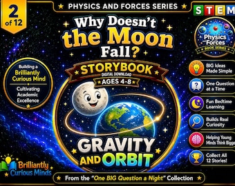 Why Doesn’t the Moon Fall to Earth? | Gravity and Orbit Storybook for Kids | Physics & Forces Ages 4–8