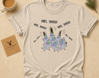Personalized Teacher Pigeon Shirt, Custom Teacher Name Tee, Funny Classroom Chaos Shirt, Loud Pigeon Class T-Shirt, Teacher Gift,Pigeon Bird
