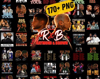 Chris Brown Usher R&B Tour 2026 PNG TShirt Design, Raymond and Brown Tour tshirt, Usher, Chris Brown Concert Tee (Digital Download)