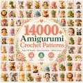 14000+ Amigurumi Crochet Patterns Bundle PDF | Cute Animal Crochet Patterns | Beginner Friendly Plushie Patterns | Instant Download