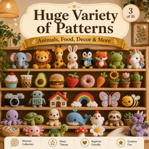 14000+ Amigurumi Crochet Patterns Bundle PDF | Cute Animal Crochet Patterns | Beginner Friendly Plushie Patterns | Instant Download image 9