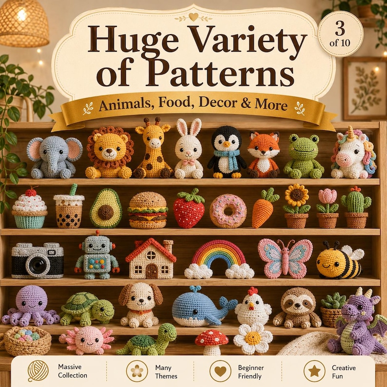 14000+ Amigurumi Crochet Patterns Bundle PDF | Cute Animal Crochet Patterns | Beginner Friendly Plushie Patterns | Instant Download image 9