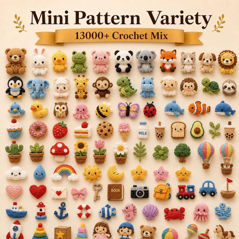 14000+ Amigurumi Crochet Patterns Bundle PDF | Cute Animal Crochet Patterns | Beginner Friendly Plushie Patterns | Instant Download image 5