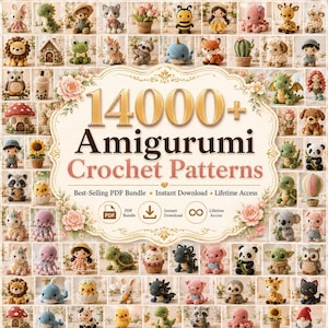 14000+ Amigurumi Crochet Patterns Bundle PDF | Cute Animal Crochet Patterns | Beginner Friendly Plushie Patterns | Instant Download image 11