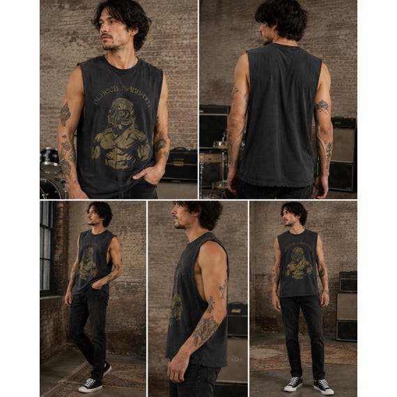 Black Sabbath Jacked Sabbath Muscle Tank Mens XL Black Graphic Distressed Band