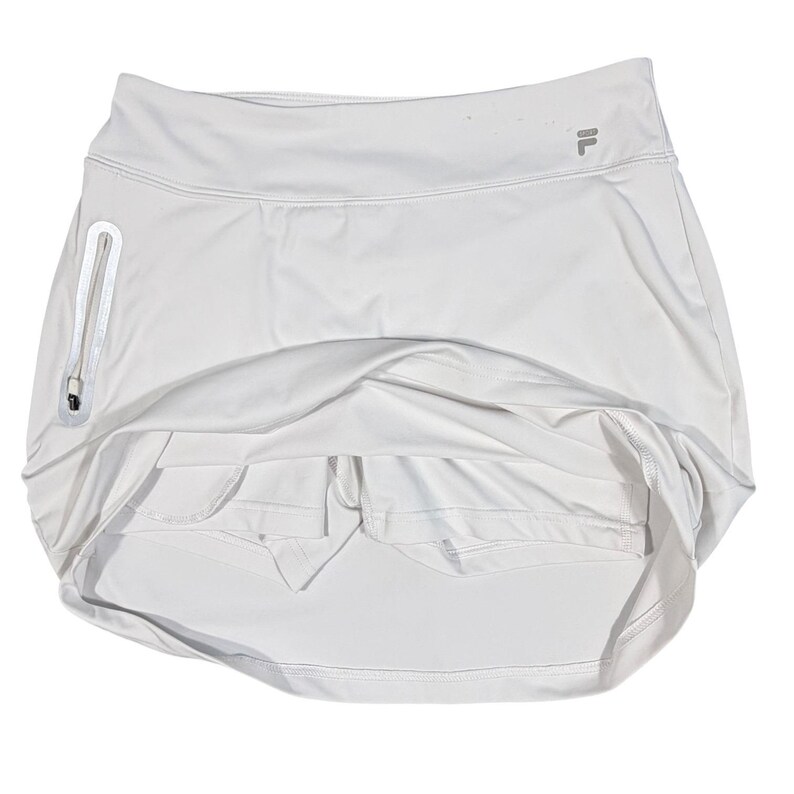 Fila Sport Skort da donna, taglia S, colore bianco, per tennis, golf e atletica, con pantaloncini incorporati. immagine 3