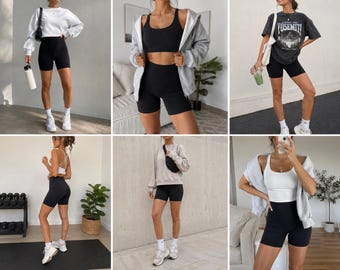Yogaicious bikershort dames S zwart hoge taille stretch gym workout yoga