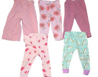 Leggings Pants Bundle Baby 12 Month Pink Multi Floral Unicorn 5 Pack