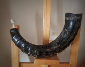Ibex Bukkehorn real ibex Viking blowing horn