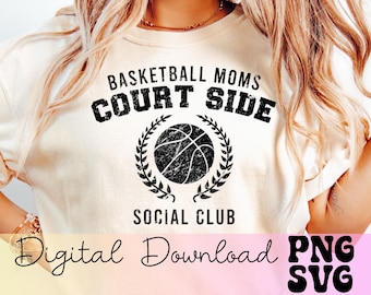 Basketball Mom png, ontwerp aan de rechterzijde van de sociale club (digitale download SVG/PNG)