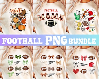 Kleurrijke voetbal ontwerpbundel png, cheer voetbal coquette strikken png, retro voetbal ontwerp, voetbalwedstrijd dag png sublimatie digitaal bestand