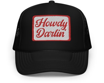 Howdy Darlin Trucker Hat Retro Vintage Western Country Concert Festival River Floating Bachelorette Party Cowboy Hat