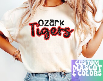 Aangepaste mascotte noodlijdende vintage png-bestand om shirts te maken, schoolteamshirt, teammascotte-T-shirt, shirt schoolgeest, gepersonaliseerde school