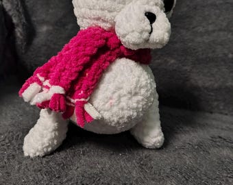 Chunky Velvet Crochet Seal Plushie, Removable Scarf Amigurumi Toy