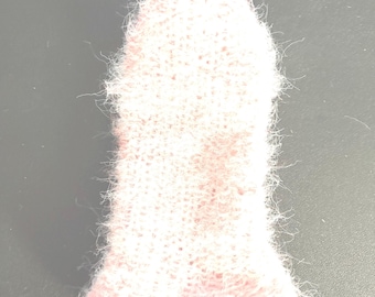 Handgefertigte Rosa Alpaka Pelzkleinkindmütze – Ausverkauf