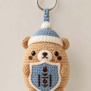Winter Kamm Kartoffel Bär Ornament, Woll Nomaden Stil Plüschtier Anhänger, mongolisch inspirierte Stofftier Taschenzubehör