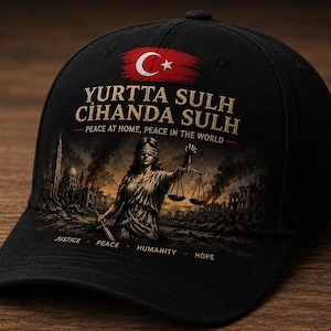 Atatürk Inspired Peace Hat – Justice, Humanity, Hope Statement Cap